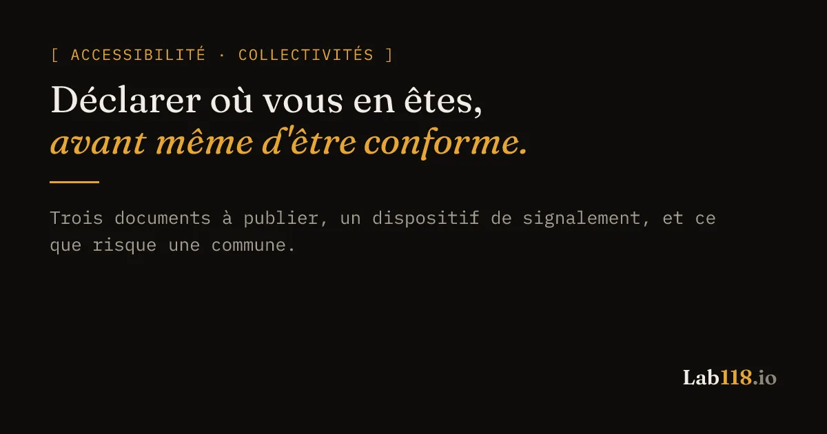 Déclaration d'accessibilité : ce que votre commune doit publier, et ce qu'elle risque