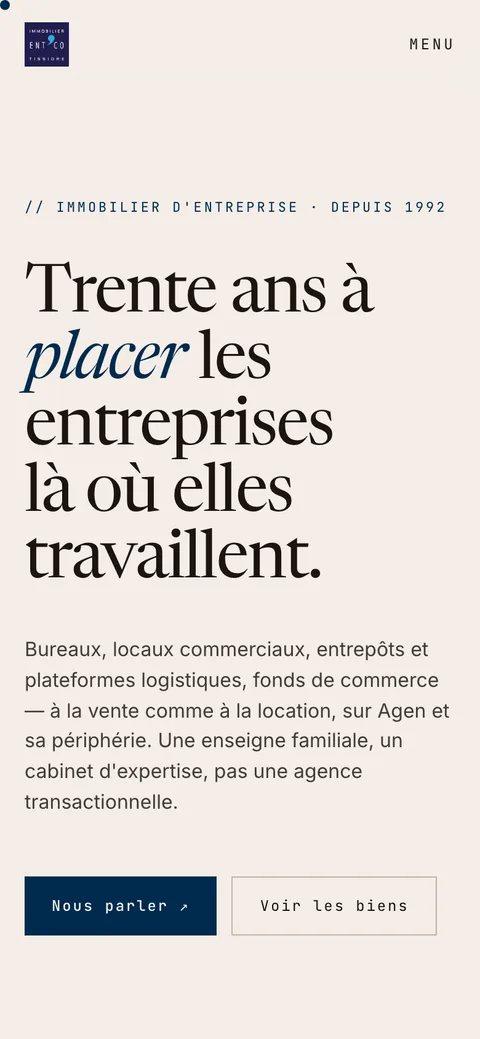 La même page sur téléphone.